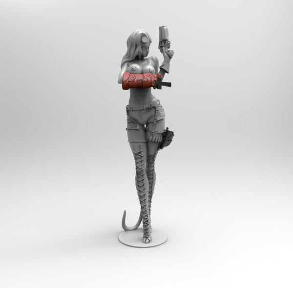 E388 - NSFW Comic character design, The Hell Girl with hot body 2type version, STL 3D model design print download files