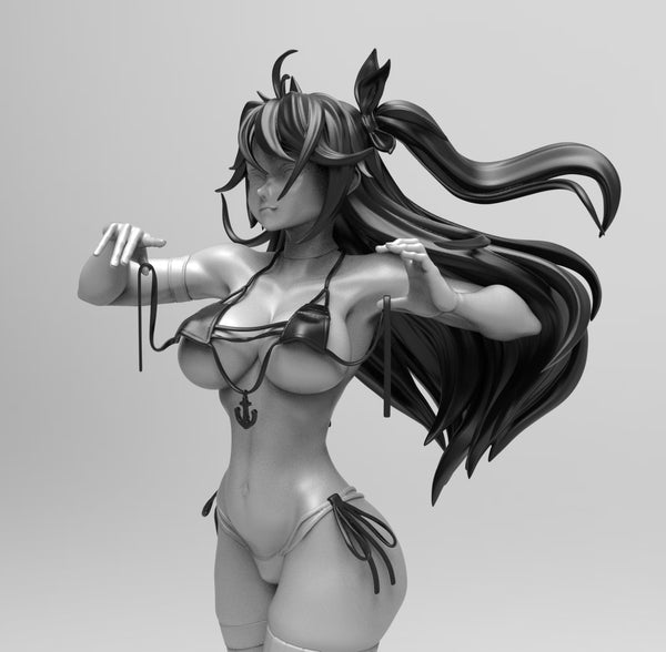 E393 - Games character design, The Granbluo Fantasia girl character design, STL 3D model design print download files