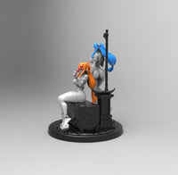 E389 - Games character design, The creature hunter twins girl, STL 3D model design print download files