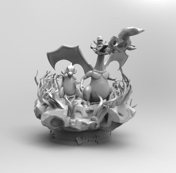 STL file POKEMON - MEGA CHARIZARD 🐉・3D printing template to
