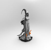 E242 - Female character design, The Ms Death with weopon, STL 3D model design print download files