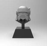 C555 - Movie character decoration design, Boba Helmet Skull stand, STL 3D model design print download file
