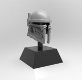 C555 - Movie character decoration design, Boba Helmet Skull stand, STL 3D model design print download file
