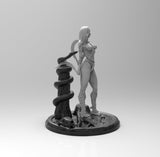 E401 - Female character design, The Snake girl statue, STL 3D model design print download files