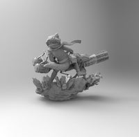 A108 - Comic character design, the Guardian of the galaxy Rocket statue, STL 3D model design print download file