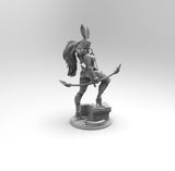 E415 - Games character design, The Rabbt frans character ranger statue, STL 3D model design print download files