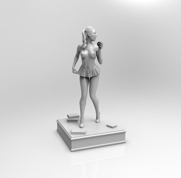 E405 - NSFW female character design, The Ridley girl statue, STL 3D model design print download files