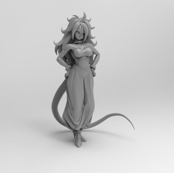 D006 - Anime character design, The DBZ Anime Character, Android 21, STL 3D model design print download files