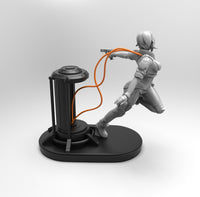 E264 - Anime character design, The Ghost girl in capsule, STL 3D model design print download files
