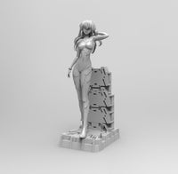 E482 - Anime character design,  Eva female character statue ( UNCUT MODEL ) , STL 3D model print download file