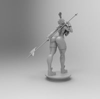 A116 - Female character design statue, Amazon sexy female warrior, STL 3D model design print download  files