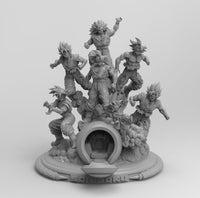 D016 - Anime character design, The DB Shen long with Goku , Anime character STL 3D model design print
