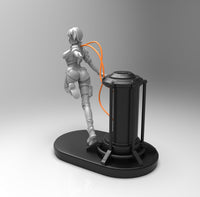 E264 - Anime character design, The Ghost girl in capsule, STL 3D model design print download files