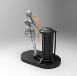 E264 - Anime character design, The Ghost girl in capsule, STL 3D model design print download files