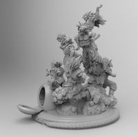 D016 - Anime character design, The DB Shen long with Goku , Anime character STL 3D model design print