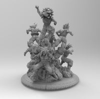 D016 - Anime character design, The DB Shen long with Goku , Anime character STL 3D model design print