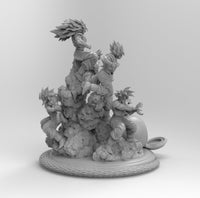 D016 - Anime character design, The DB Shen long with Goku , Anime character STL 3D model design print