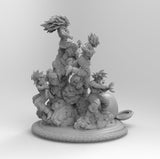 D016 - Anime character design, The DB Shen long with Goku , Anime character STL 3D model design print