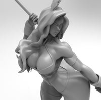 A116 - Female character design statue, Amazon sexy female warrior, STL 3D model design print download  files