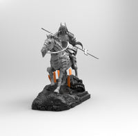 E483 - Samurai Character design, The Comic Bat guy in samurai version statue, STl 3D model design print download files