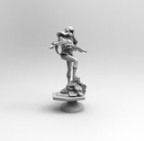 E485 - Anime character design, The Miss F Decim character statue design, STL 3D model design print download files