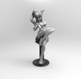 E490 - Anime character design, The Lucy Heart girl statue, STL 3D model design print download file