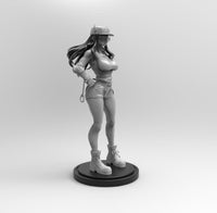 E495 - Anime character design, The Hell Toker Police girl with hot body, STL 3D model design print download files