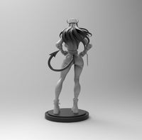 E495 - Anime character design, The Hell Toker Police girl with hot body, STL 3D model design print download files