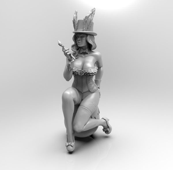 E499 - Waifu character design, The Whabbit Girl design statue, STL 3D model design print download files