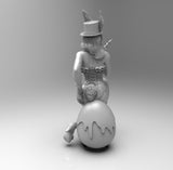 E499 - Waifu character design, The Whabbit Girl design statue, STL 3D model design print download files