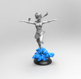 E502 - Comic character design statue, The Super Bomb Girl to the cloud, STl 3D model design print download files