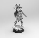 E503 - Legendary character design, The Valkquira female character statue, STL 3D model design print download files