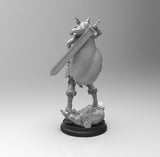 E503 - Legendary character design, The Valkquira female character statue, STL 3D model design print download files