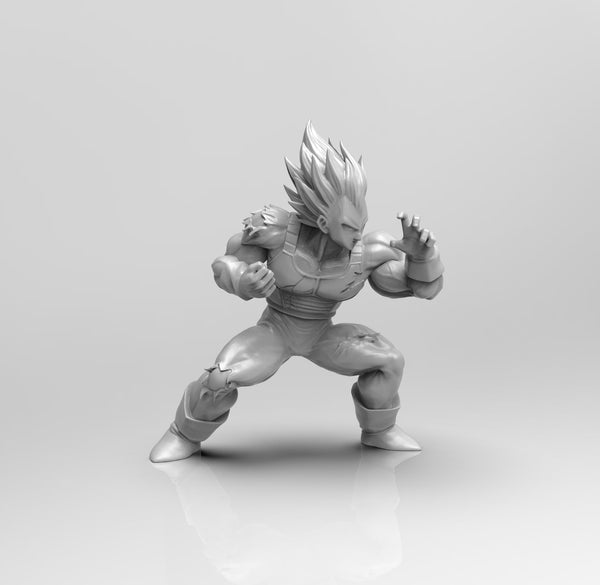 A567 - Anime character design, The Vege standing statue, STL 3D model design print download files