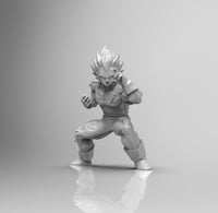 A567 - Anime character design, The Vege standing statue, STL 3D model design print download files