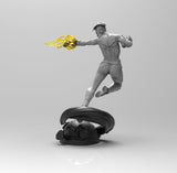E508 - Comic character design statue, The CM with power statue art pieces, STL 3D model design print download files