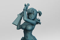 C004 - Comic character design, the cute Bullma statue design,  STL 3D Model printable download file