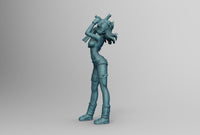 C004 - Comic character design, the cute Bullma statue design,  STL 3D Model printable download file