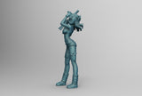C004 - Comic character design, the cute Bullma statue design,  STL 3D Model printable download file