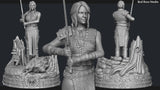 E560 - Games character design statue, The Withcer Hunter ciri biri statue, STl 3D model design print download files