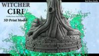 E560 - Games character design statue, The Withcer Hunter ciri biri statue, STl 3D model design print download files