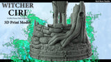 E560 - Games character design statue, The Withcer Hunter ciri biri statue, STl 3D model design print download files